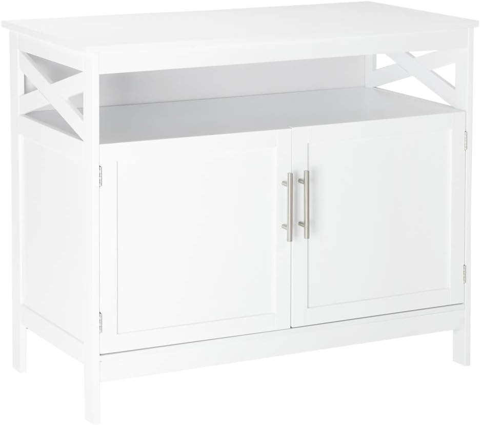 Brown Buffet Cabinet with Open Shelf R738297