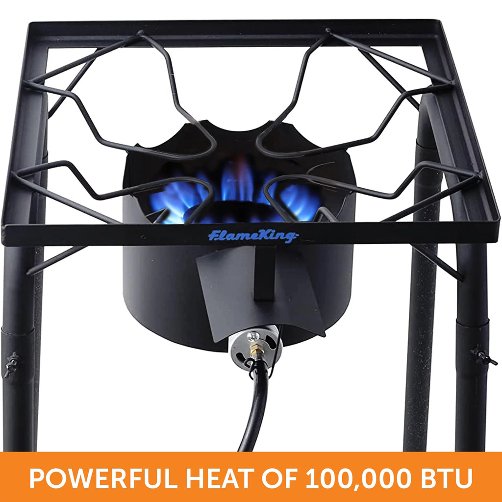 100,000 BTU LP Gas Outdoor Stove Burner with Regulator Hose G9302