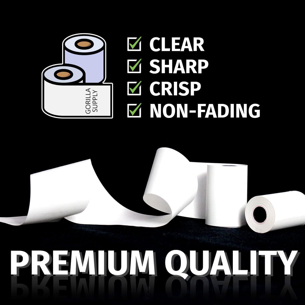 Thermal Paper Receipt Rolls 3 1/8 x 230 ft 32 Rolls Q524064