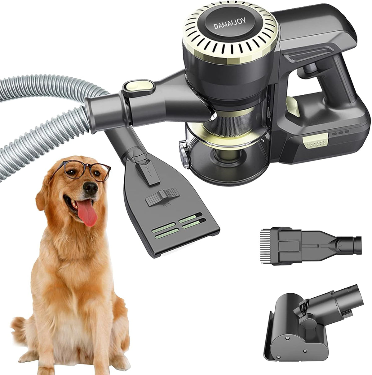Cordless Dog Vacuum Cleaner with Grooming Brush U5495