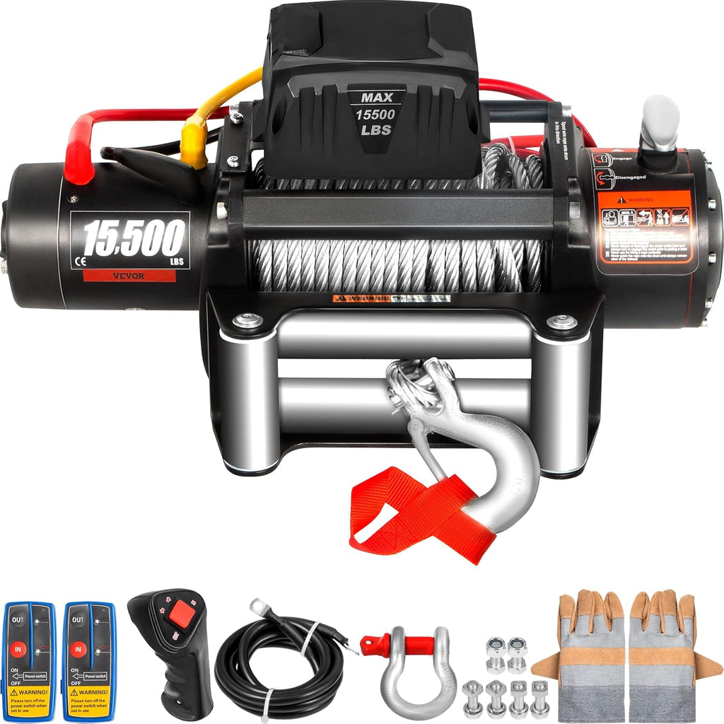 15500lb 12V Electric Winch with Wireless Remote Control R731