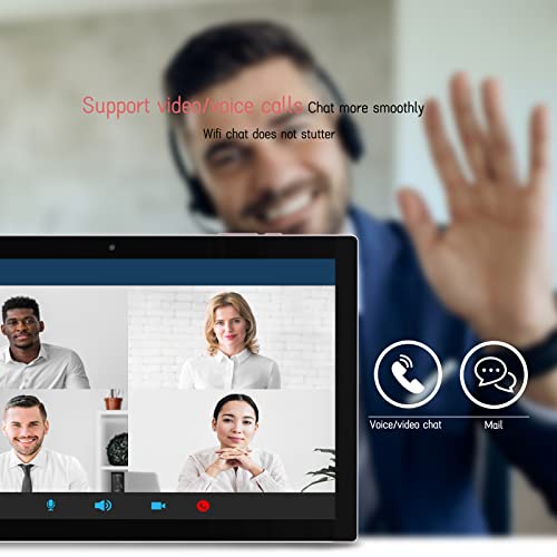 Blue 10.1 inch Android 14 Tablet with Keyboard Case Mouse Stylus Film, 8GB+64GB, 1280*800 HD Touch Screen, 8MP Dual Camera, Wi-Fi Bluetooth S968