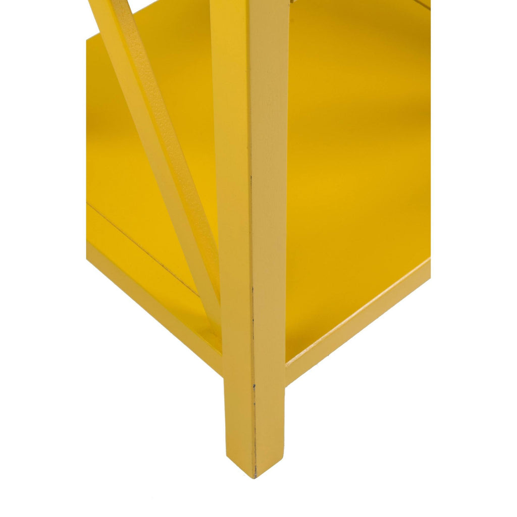 Yellow Acacia Accent Table O353