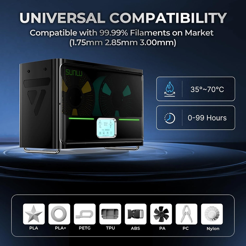 4 Spool Filament Dryer with Auto Humidity Control and PTC Heater E8939