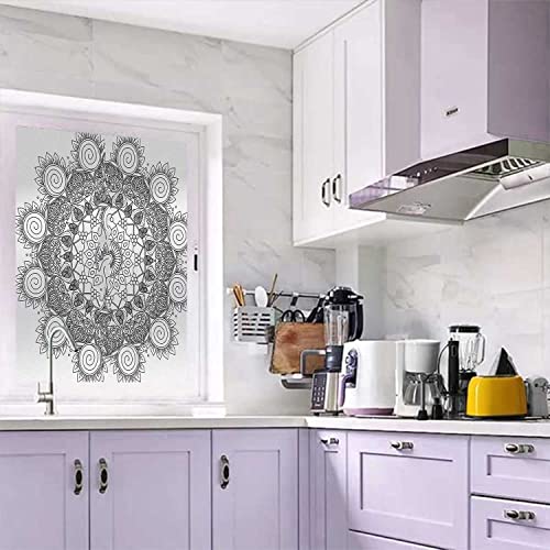 35.4 inch x 78.7 inch Black and White Glass Privacy Sticker H28524