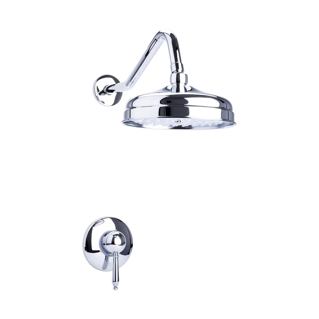 Traditional Rain Can Shower Set with Valve Chrome W57912