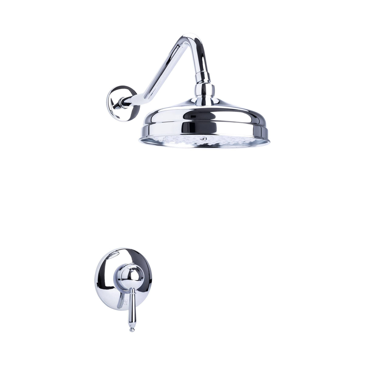 Traditional Rain Can Shower Set with Valve Chrome W57912