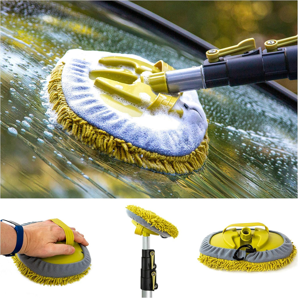 Car Cleaning Kit with Soft Car Wash Brush, Squeegee, Mitt, Microfiber Cleaning Head & Extension Pole G587211
