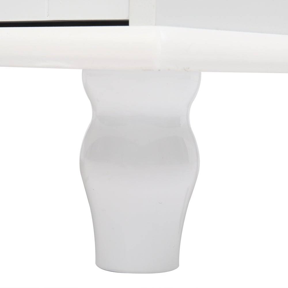 White Glossy Double Door Bathroom Storage Cabinet F389