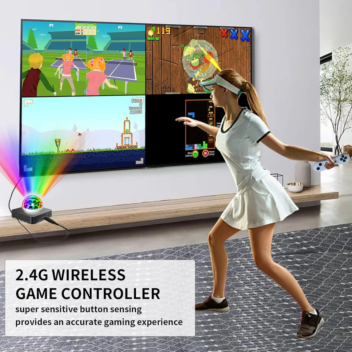 Double Dance Mat with 2.4G Wireless Handle C168