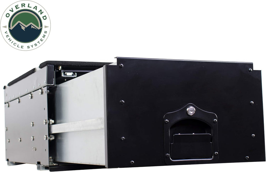 Black Powder Coat Cargo Box With Slide Out Drawer & Working Station M8068