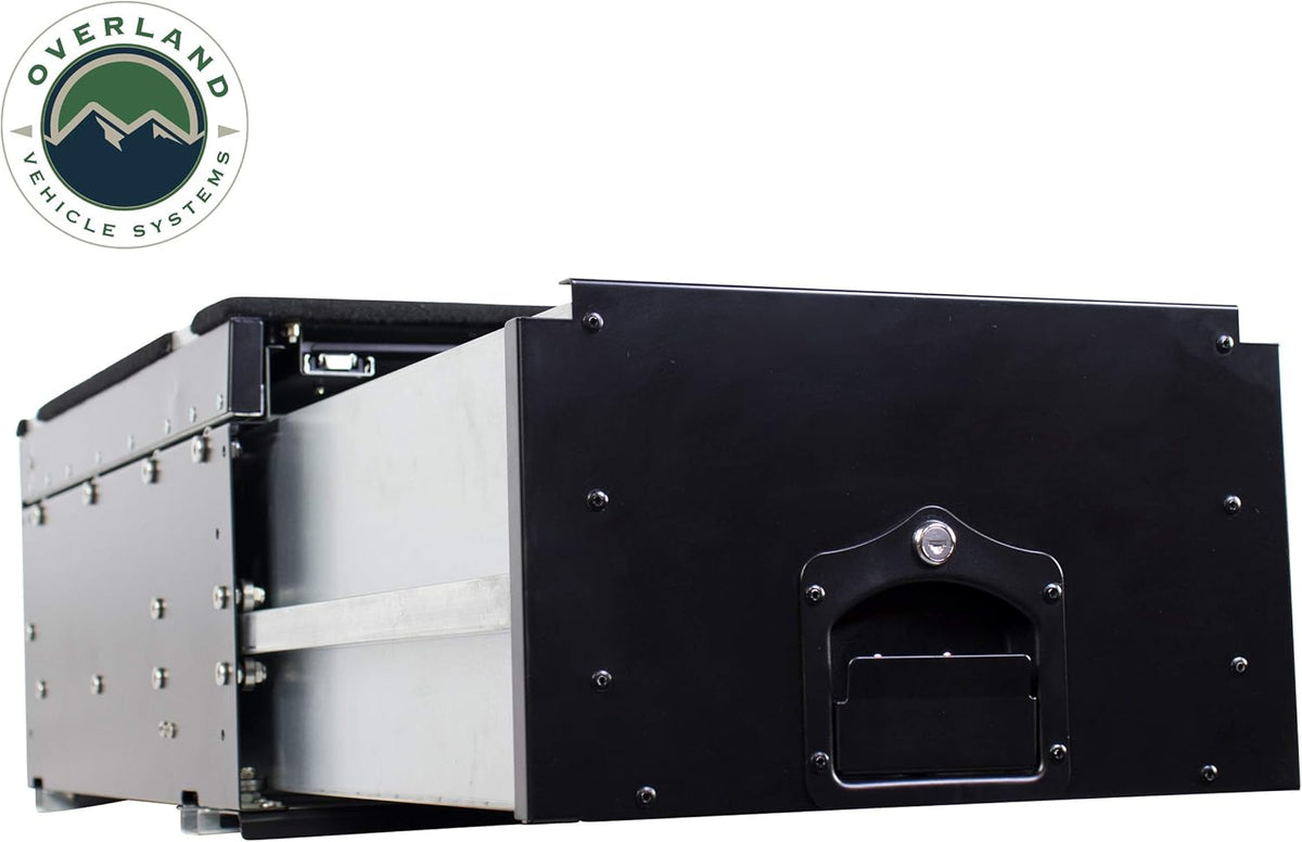 Black Powder Coat Cargo Box With Slide Out Drawer & Working Station M8068