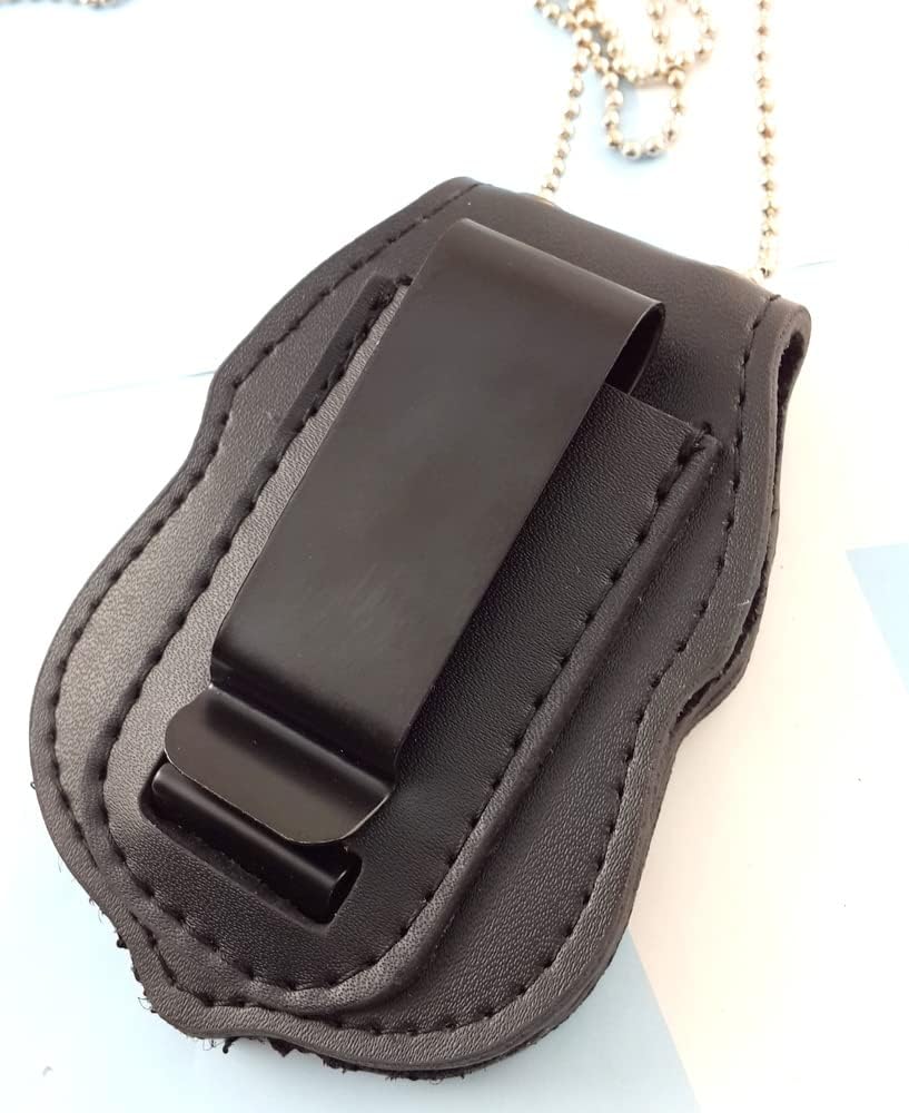 Metal Concealed Weapon Carry Permit Badge & Leather Holder N103818