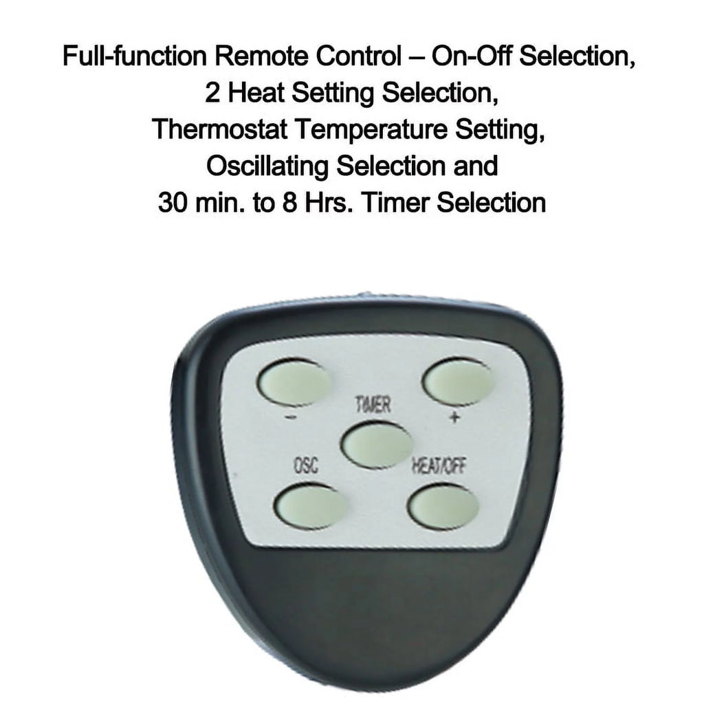 14" Adjustable Oscillating Pedestal Heater with Remote Control E46277