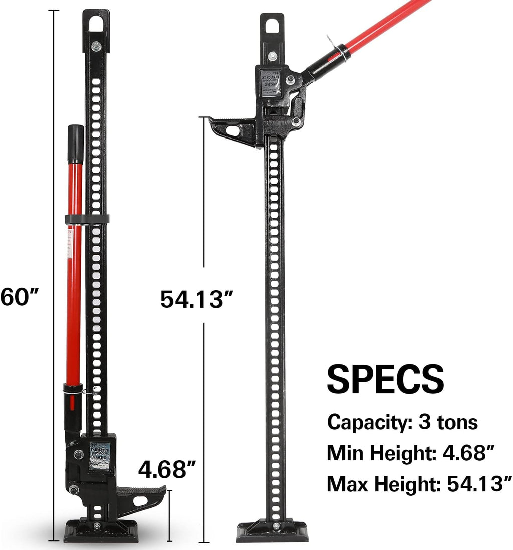 60 Off-Road High Lift Jack, 3 Tons Cast Steel I602