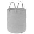 Pink Woven Cotton Rope Laundry Basket Hamper C4988
