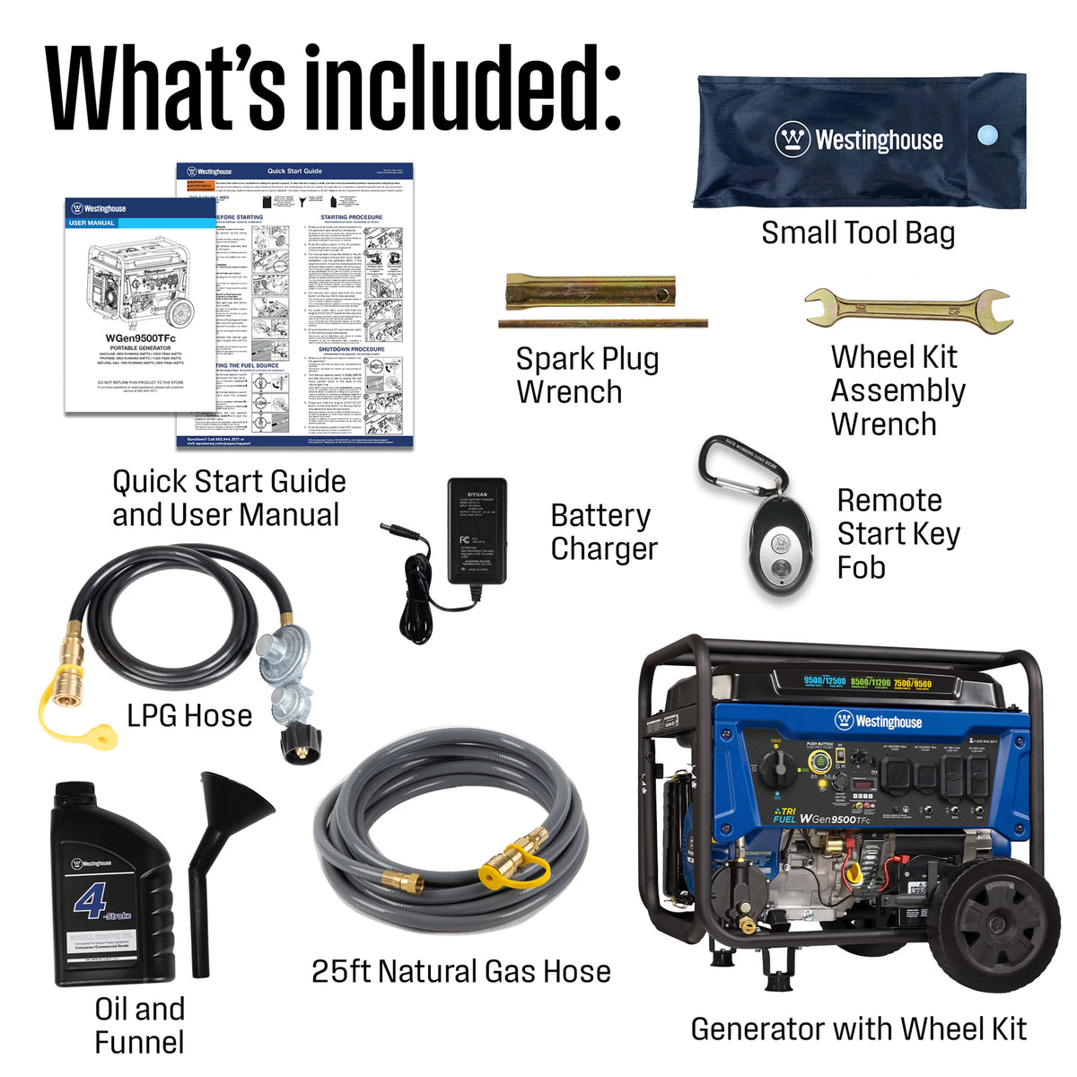 12,500 Peak Watt Dual Fuel Portable Generator G3215