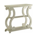 White Wooden Console Table with 2 Open Bottom Shelves G132600