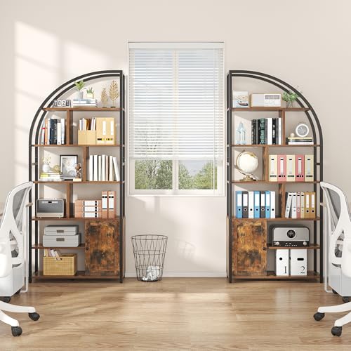71.1" Tall 6-Tier Bookshelf with Storage Cabinet O59355