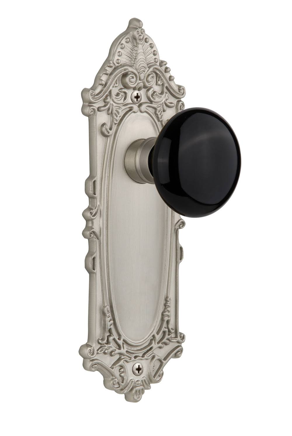 Black Porcelain Privacy Door Knob X268