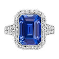 Emerald Blue Sapphire Engagement Ring K454250