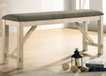 Ivory/Gray Counter Height Bench Z97132