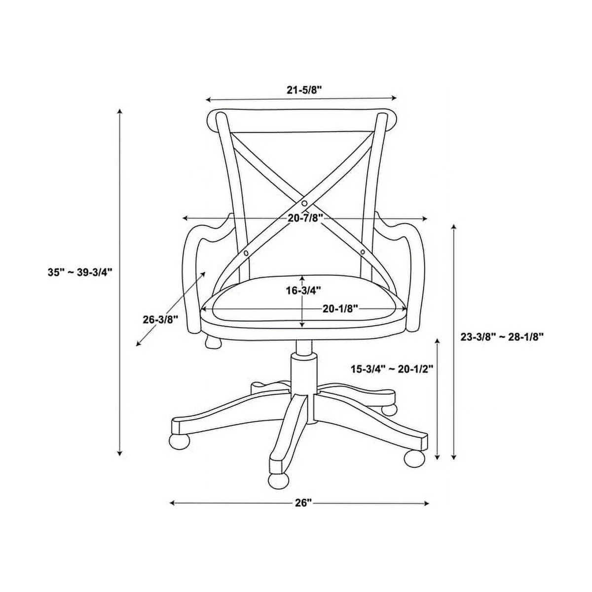 Brown Wood Office Chair A135391