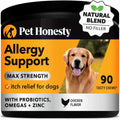 Dog Allergy Support Supplement with Probiotics Omegas and Zinc R6382