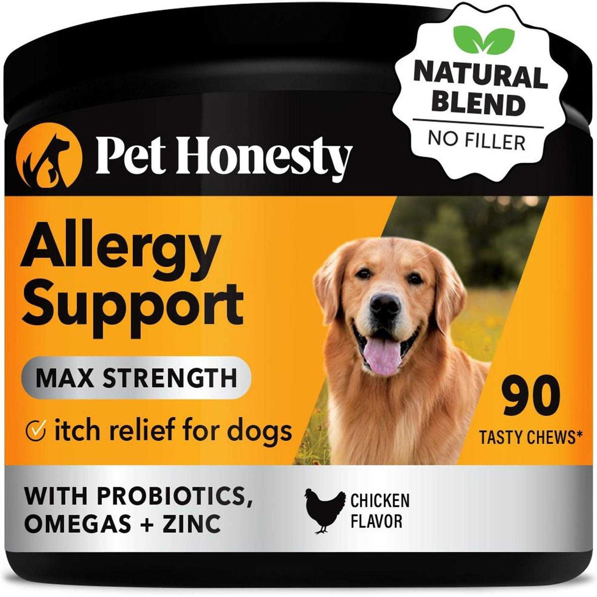 Dog Allergy Support Supplement with Probiotics Omegas and Zinc R6382