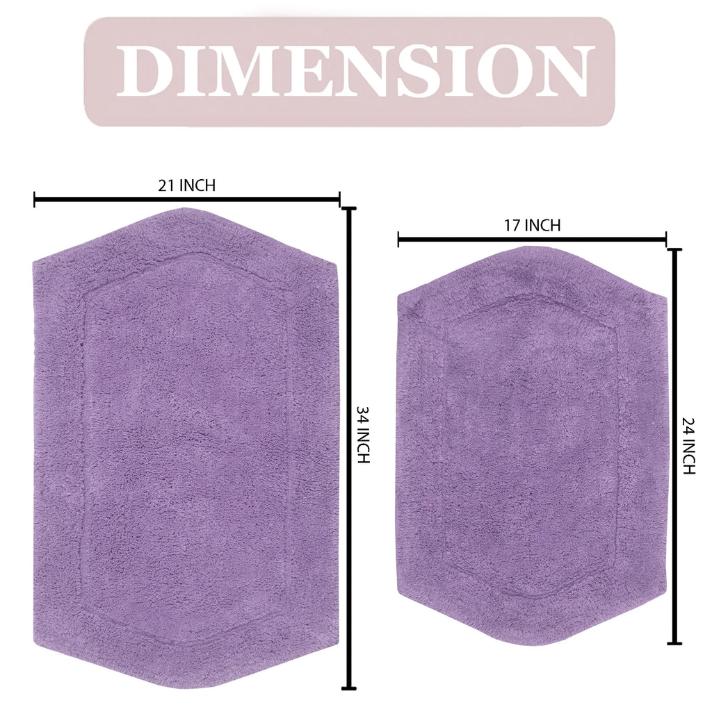 100% Cotton Tufted Non-Slip Bath Rug 2 Piece Set R569548