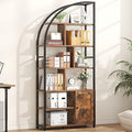 71.1" Tall 6-Tier Bookshelf with Storage Cabinet O59355