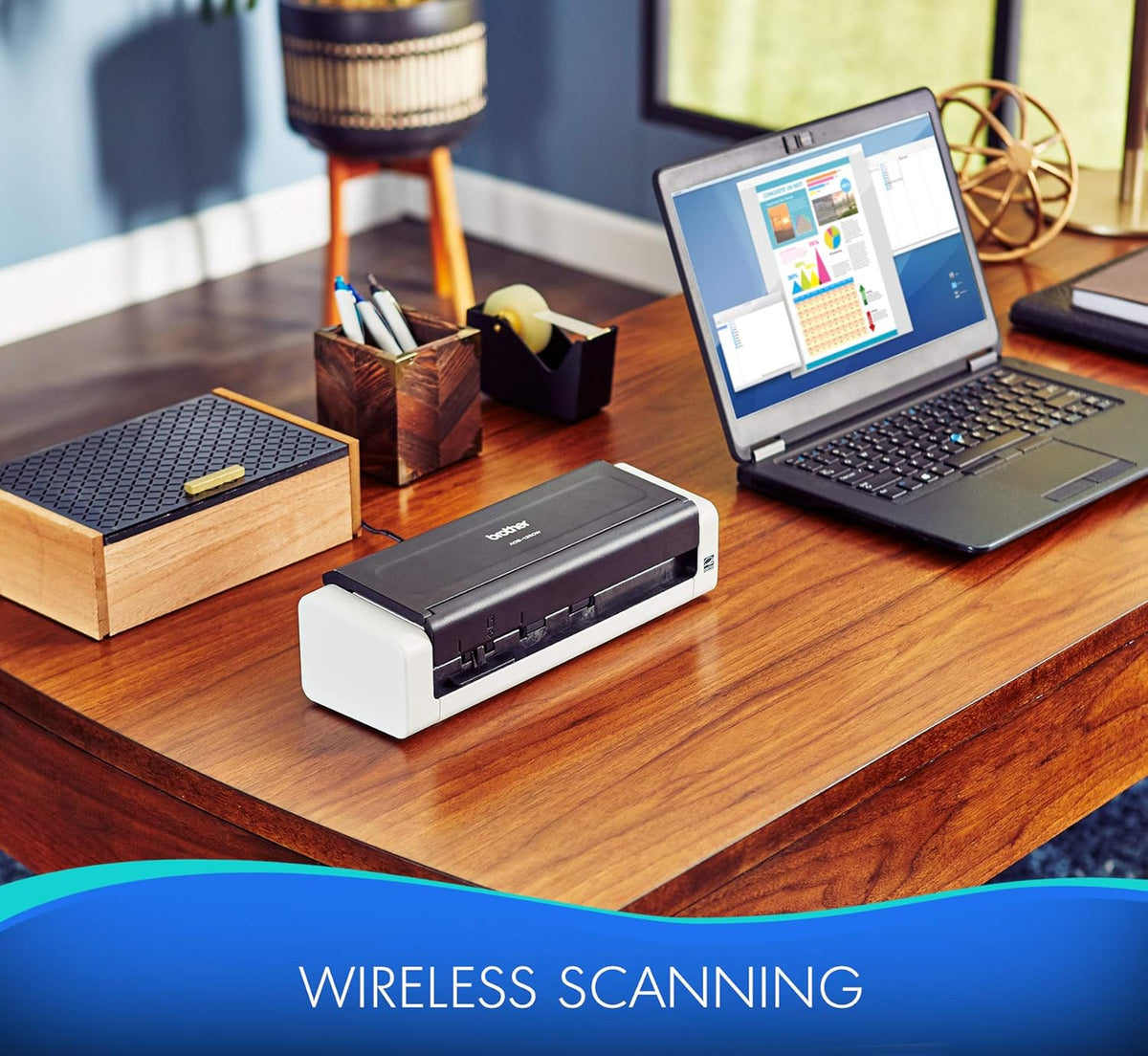 Wireless Portable Compact Desktop Scanner J90774