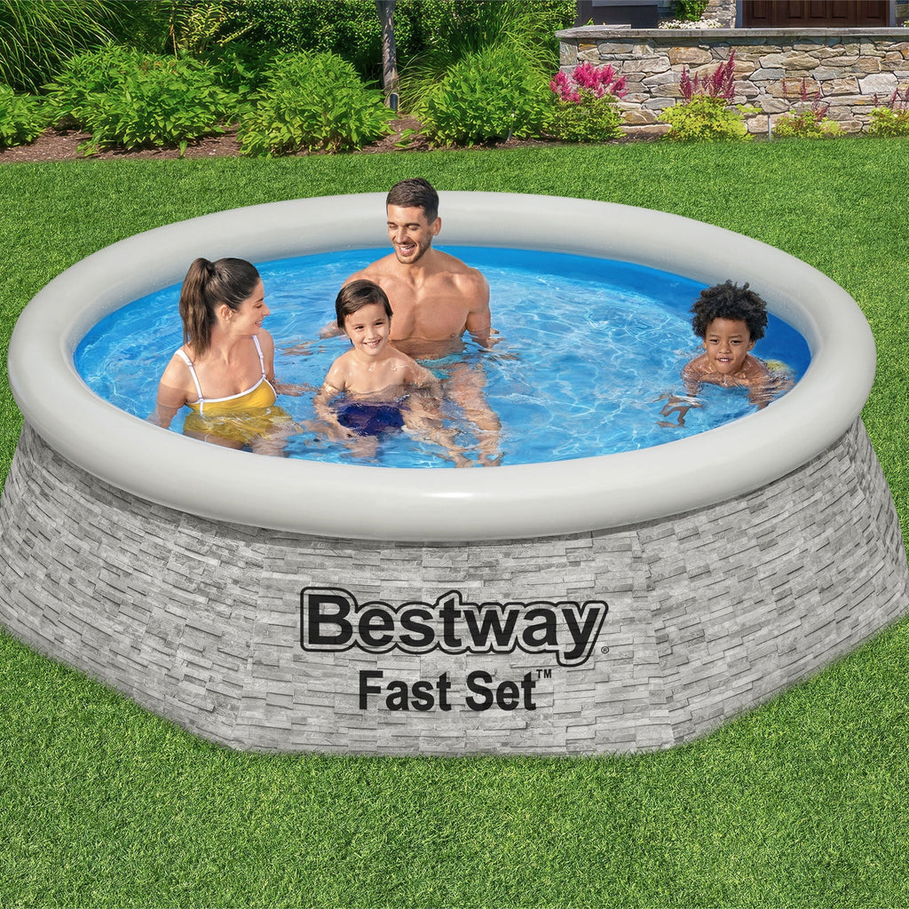 12' x 30 Round Inflatable Swimming Pool Set E370
