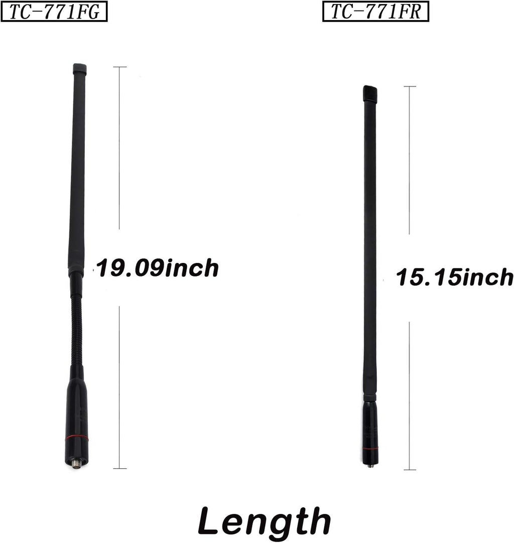 Tactical Antenna VHF UHF 2M 70CM Dual Band SMA-Female Two Way Radio O7900