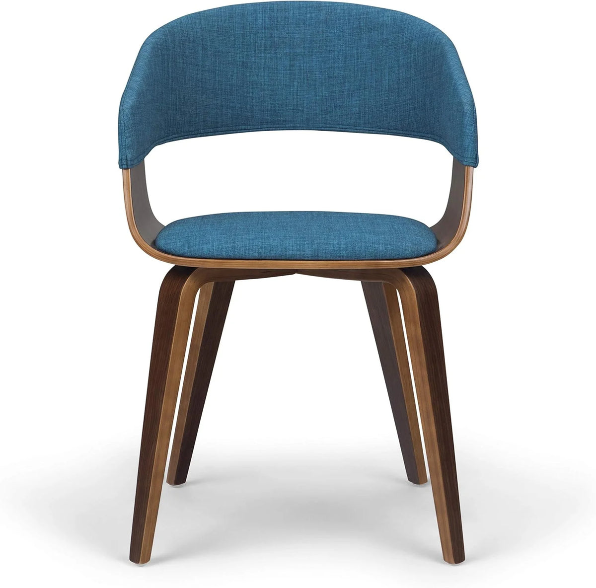 Blue Linen Look Fabric Dining Chair O422858