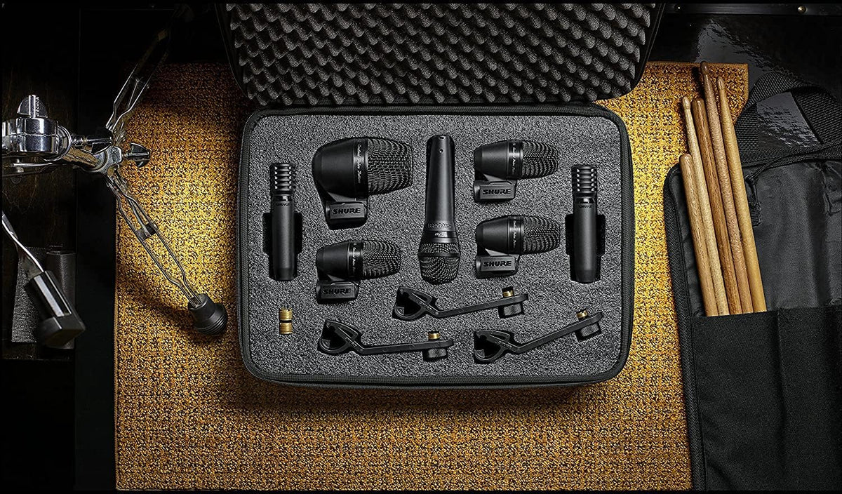7-Piece Drum Mic Kit with XLR-XLR Cables and Case T33491