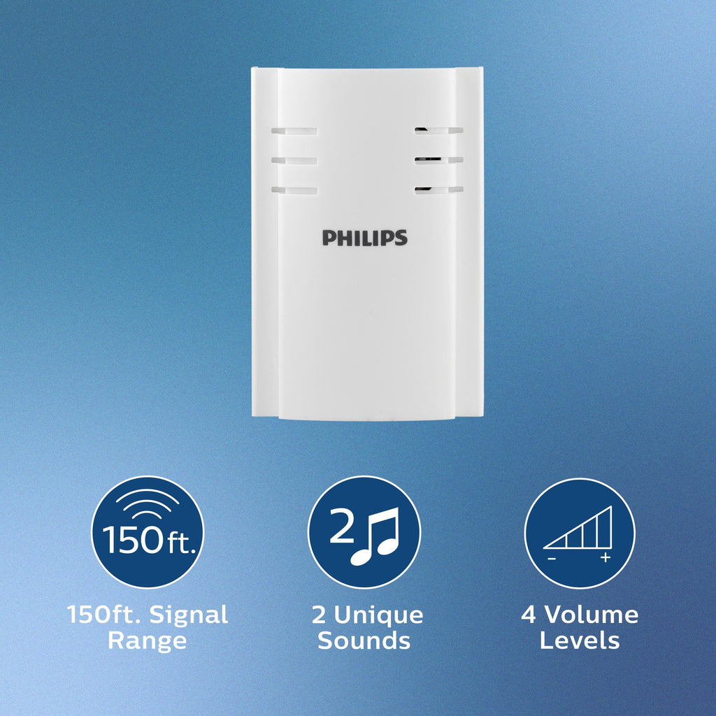 White Plug-in 2-Melody Doorbell Kit V409186