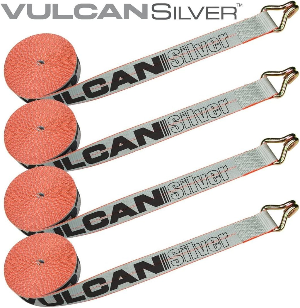 2 Inch x 27 Foot Winch Strap with Wire Hook, 4 Pack J96687