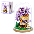 Miniature Cherry Blossom Tree House Building Blocks Set D102118