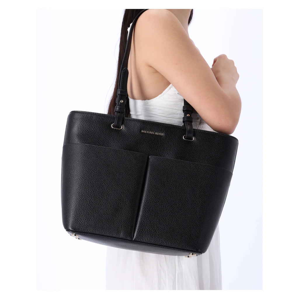 Black Leather Tote X4327