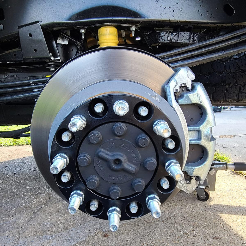Black Forged 8x170 to 8x6.5 Wheel Adapters 1.5 Inch with 14x1.5 Studs Pack of 4 L65859