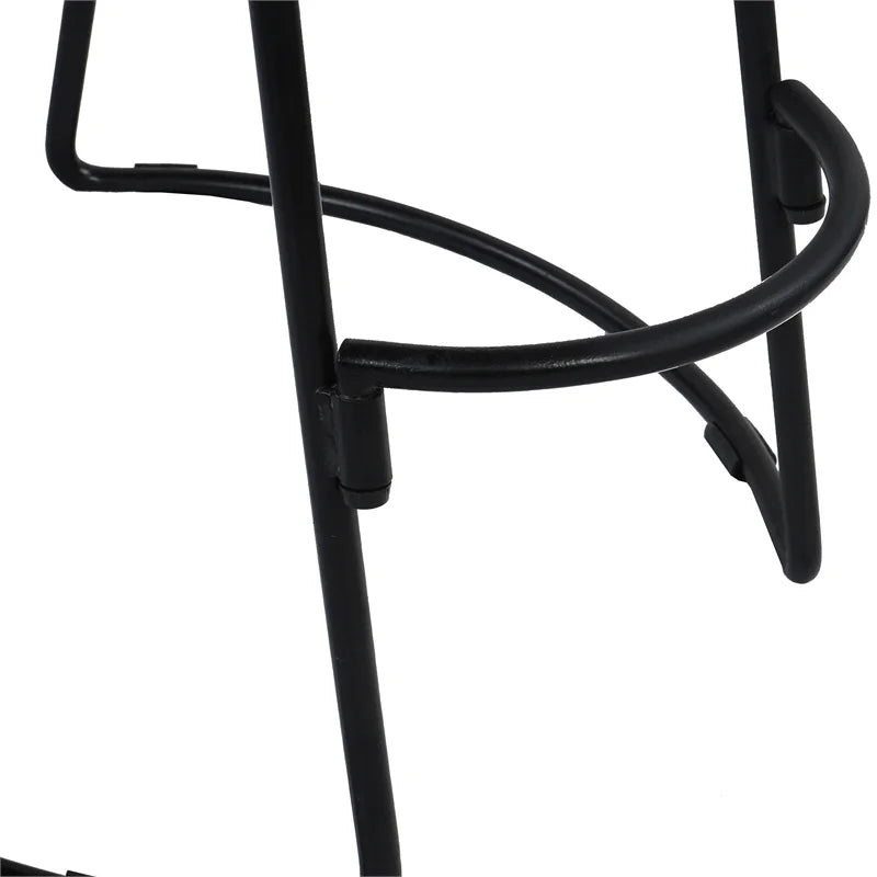 Mango Wood & Iron Barstool Set of 2 P3342