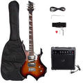 Flame Shaped Electric Guitar with 20W Sound HSH Pickup Sunset Color V805300