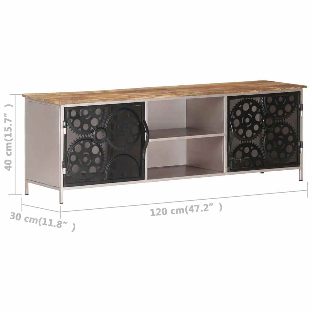 Mango Wood TV Cabinet with 2 Doors Z92959