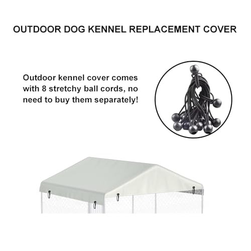 10' x 10' Black Waterproof Oxford Cloth Dog Kennel Cover J602