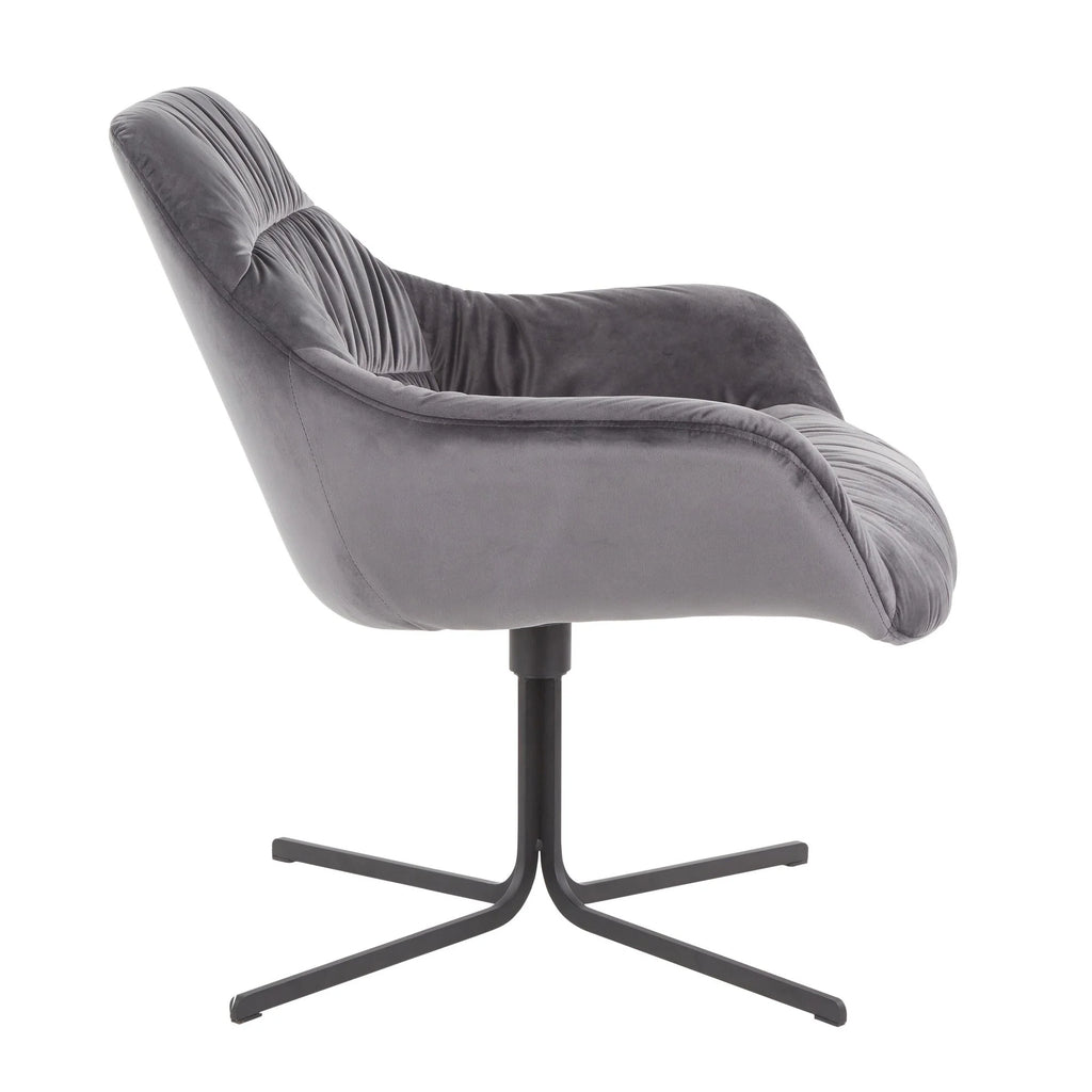 Black/Gray Swivel Lounge Chair X272903