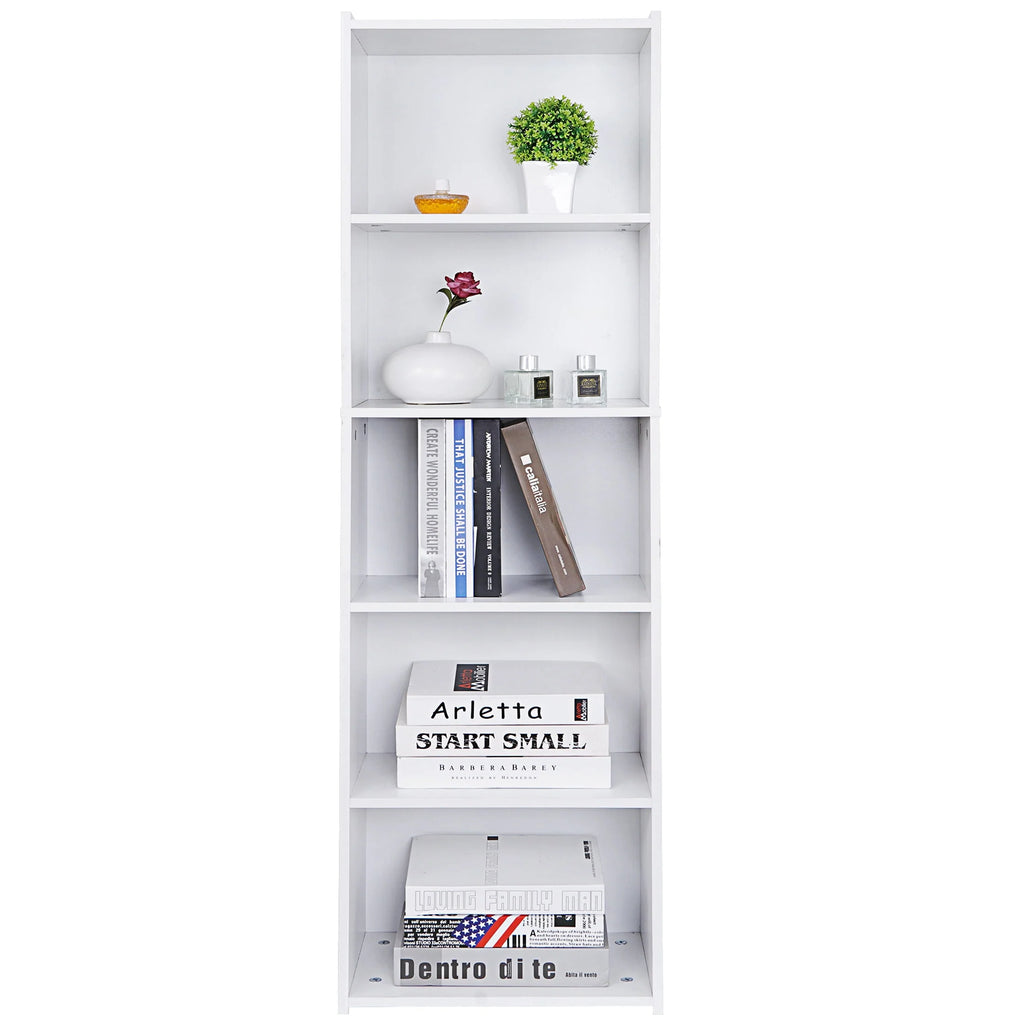 5-Tier Narrow Bookshelf with Adjustable Shelves S368