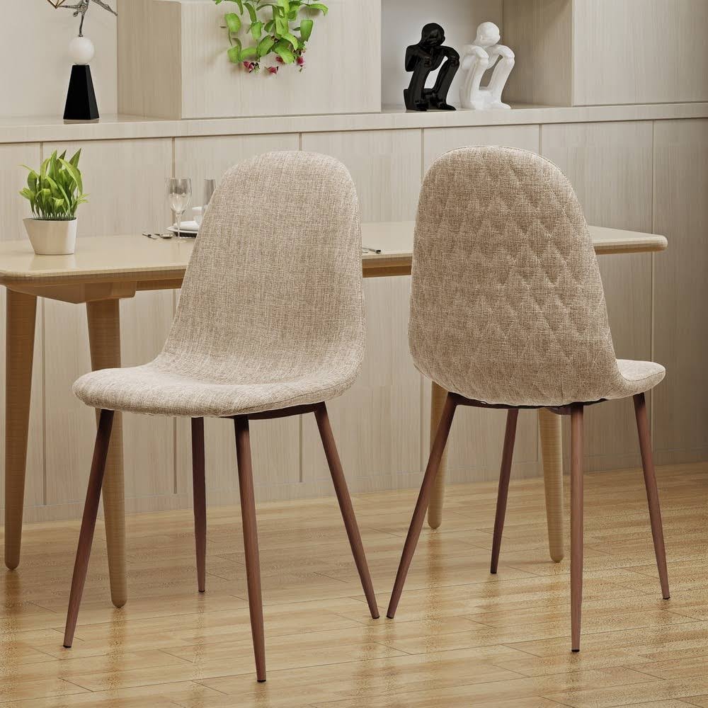 Blue Fabric Dining Chair Set of 2 P8278