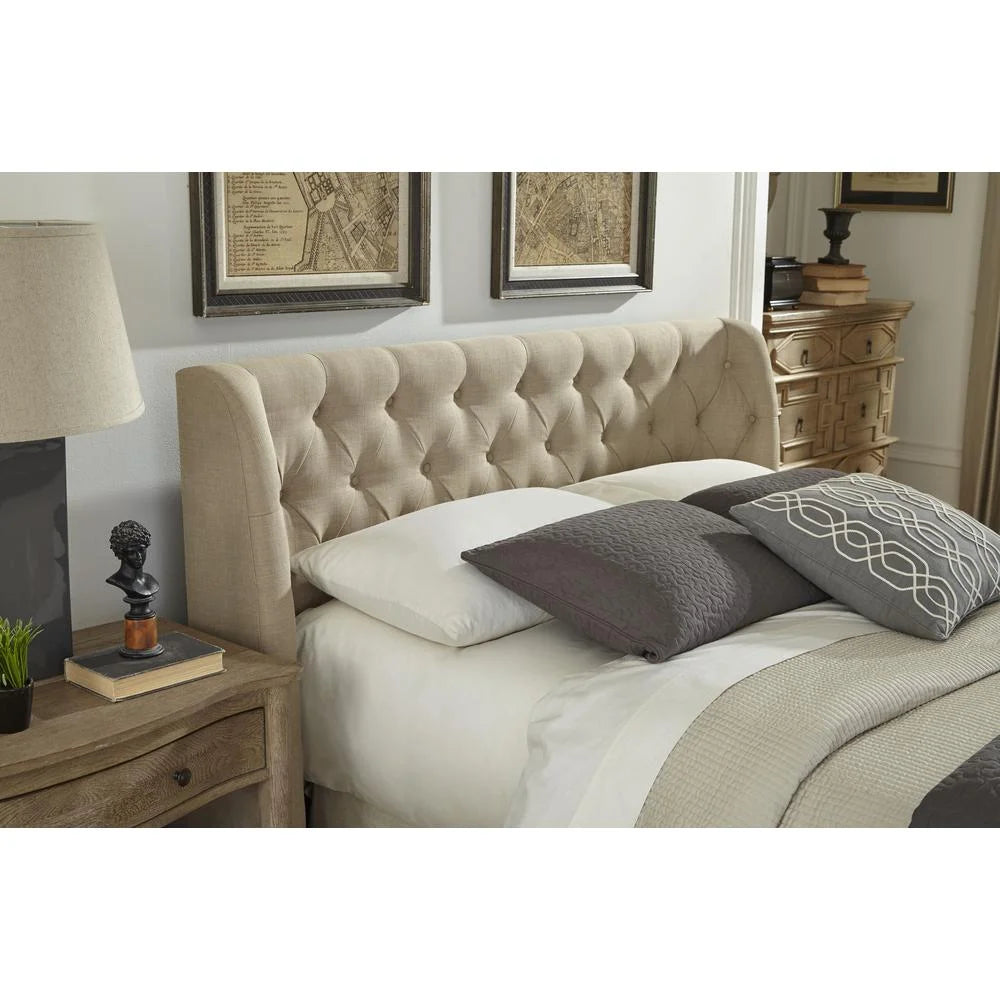 Toast Linen Upholstered Wingback Headboard K976