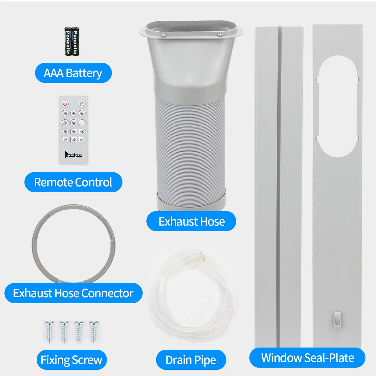 Portable Air Conditioner, 8,000 BTU, White T10933